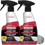 Weiman Daily Cooktop Cleaner & Degreaser, 2 Pack with Microfiber Cloth