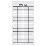 The Library Store Media Date Due Slips 4-Column Full Permanent Adhesive 4 inches H x 2 inches W 100 per Pack