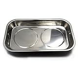 CMS Magnetics - (2 Ct, 5.5” x 9”) Stainless Rectangular Tray w/Strong Magnets for Tools & Hardware, Applications - Tool Tray, Organizer for Mechanics & Handyman, Auto Shop, Workshop