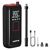 [2025 Upgraded] LASFIT BM1 Bike Pump [20s Fast Inflation] 150PSI Electric Bicycle Air Pump Portable Motorcycle Tire Inflator w/Digital Pressure Gauge, Smart Auto Stop, Schrader, Presta Valve