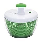 Farberware Easy to use pro Pump Spinner with Bowl, Colander and Built in draining System for Fresh, Crisp, Clean Salad and Produce, 6.6 quart, Green