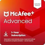 McAfee+ Advanced Unlimited Devices 2026 Ready | Antivirus software 2026 for pc, VPN, ID Monitoring, Personal Data Cleanup, Scam Protection | 1-Year Subscription, Auto-Renewal | Download