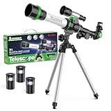 ToyerBee Telescope for Kids, Science Kits for Kids Includes Compass & 3 Eyepieces as Girls or Boys Gifts, Educational Space Toys, Great Portable Telescope to See Moon and Animals