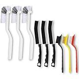 9 Pack Crevice Cleaning Brush Set, Hard Bristle Detail Brush Set for Deep Cleaning Kitchen, Bathroom, Grout, Sink, Bottle, Blender, Corners, Tight Spaces