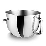 Vietora Eud 6QT Stainless Steel Mixer Bowl Compatible With Kitchen Aid Stand Mixers, Replacement Mixing Bowl for 6QT Kitchen Aid Lift Mixers