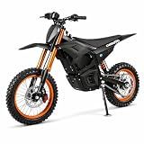 CEMOTO Electric Dirt Bike for Teens Adults - 3000W 40 Mph Motor,53 Miles Range 48V 23AH Battery,14"/12" Tires Dual Disc Braking & Full Suspension Electric Motorcycle (#02 D02-Orange)