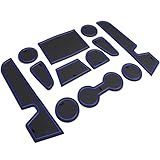 Auovo Cup Holder Insert Door Liners Compatible with Toyota Corolla Hatchback 2025 Accessories 2019-2026 Corolla Hatchback Car Console Cup Holder Door Pocket Mats Pads (12pcs/Set)(Dark Blue)