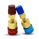 Arwrilt Car Quick Couplers Kit, R1234YF to R134A Push Conversion Kit, R1234YF Adapter Hose Fitting Connector, Universal AC System Evacuation Recharging Tool, Suitable for Cars Trucks