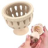 Silicone Egg Cleaning Brush - Efficient Egg Washer Tool for Sparkling Clean Eggs - Egg Cleaner for Fresh Eggs-Beige