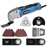G LAXIA Oscillating Tool, 1.5A Oscillating Multi Tool with with 3° Oscillation Angle, 12 Piece Accessories Scraping, Grinding, Sanding, Cutting