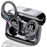 Wireless Earbuds 75hrs Bluetooth 5.4 Headphone Sport, 2026 Bluetooth Earbuds Stereo Deep Bass Over Ear Bud with Earhooks, ENC Noise Cancelling Mic, IPX7 Waterproof Earphone for Gym/Running/Workout