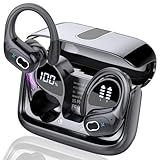 Wireless Earbuds 75hrs Bluetooth 5.4 Headphone Sport, 2026 Bluetooth Earbuds Stereo Deep Bass Over Ear Bud with Earhooks, ENC Noise Cancelling Mic, IPX7 Waterproof Earphone for Gym/Running/Workout