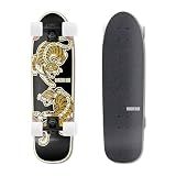 HORIZON BLUE Dinghy Classic Cruiser Skateboard Complete - 28.5" Lightweight Commuter/Soft 63mm Wheels & Maple Deck(Tiger)