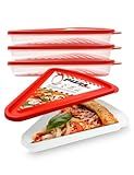 OBNOCHE Pizza Slice Container, Tray and Saver, BPA Free 4 Pack No more soggy pizza! Keep it fresh and crispy with our airtight pizza storage container