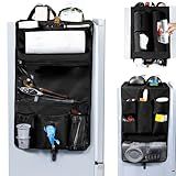 FRECOLSH Mini Fridge Organizer – Over-the-Fridge Storage Caddy with 16 Pockets (65" x 12.5") – Space-Saving Organizer for Pantry, Utensils & Kitchen Essentials – Office or Dorm Essentials