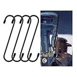 GLSOWEE Car Brake Caliper Hooks, Auto Brake Caliper Hangers with Rubber Tips, Universal Durable & Rust-Proof Automotive Tools for Braking, Axle, Bearing, Suspension Work (Black, 4 pcs)