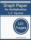 Graph paper for Multiplication: Graph paper for kids large 1/2 inch squares