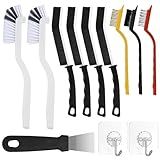 12Pcs Cleaning Brush Set,Multifunctional Crevice Cleaning Brush Bathroom Gap Scrub Brush,Home Essentials Hard Bristle Cleaning Supplies for Fan,Window,Sink,Corner,Tile,Bottle, Blender,Baseboard