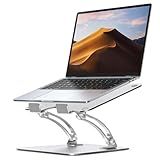 Nulaxy Ergonomic Adjustable Laptop Stand for Desk, Dual Foldable Computer Riser with Advanced Heat-Vent, Heavy-Duty Portable Notebook Holder for Posture Correction, Compatible with Mac 10-16" Laptops
