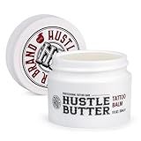 Hustle Butter Deluxe – Tattoo Butter for Before, During, and After the Tattoo Process – Lubricates and Moisturizes – 100% Vegan Replacement for Petroleum-Based Products – 1 oz