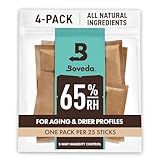 Boveda 65% Two-Way Humidity Control Packs For Aging & Long-Term Storage in Plastic & Wood Boxes – Size 60 – 4 Pack – Moisture Absorbers – Humidifier Packs – Hydration Packets in Resealable Bag