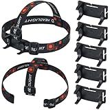 Lenporl 5 PCS Headlamp Holder Mounting Clip Buckle Headlight Flashlight Mount Stand for Slonik and Most Other 22mm -26mm LED Headlamps Flashlight Rechargeable with Headband(Not Include Head Lamp)