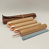 ARCVOX Obsidian Crafting Flint Knapping Tool, Dragon Crystal Stone Age Toolkit, Flint Napping Tools for Both Pros and Beginners, Including 1 Pressure Flaker and 3 Copper Boppers