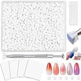 EWVVSS 500-Piece Nail Sponges Mini Disposable Nail Sponges for Ombre & Gradient Nail Art with Picker Tool & Storage Box, Sponge Cubes for Gel Polish Blending, Home and Salon Manicure Supplies