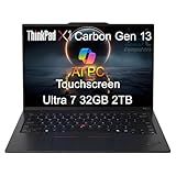 Lenovo ThinkPad X1 Carbon Gen 13 Aura Edition AI PC Laptop (14" FHD+ Touchscreen, Intel Core Ultra 7 255U, 32GB 8400MT/s RAM, 2TB SSD, (>i7-1355U)), Thunderbolt 4, Backlit, FP, IR Webcam, Win 11 Pro