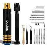 DULIWO Model Kit with Scribing Tools, Pin Vise Hand Drill Set, Tweezers, Brushes for Modelling Gundam Models, Metal Kits, Car and Aircraft Kits for Sscribing, Engraving, Panel lines, Resin,Detailing