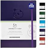 Panda Planner Pro Undated Daily Planner 2025-2026 with Hourly Schedule 8.5"x11" - To Do List Notepad, Daily Journal, Goal Planner, Habit Tracker, Gratitude Journal - Home/Office Supplies - Purple