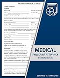 Medical Power of Attorney Forms Book: Health Care Proxy Form | 50 Forms
