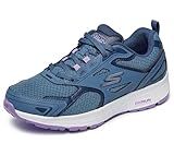 Skechers Women's Go Run Consistent Sneaker, Blue/Purple, 10 Wide