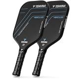 TENVINA Pickleball Paddles Set of 2, Multi-Layer T700SC Textured Carbon Fiber Pickleball Paddle, 16MM Thicknesses Pickle Ball Paddle, Strong Spin & Power Surface, USAPA Approved Pickle Racket
