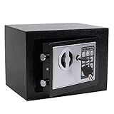 Yuanshikj Electronic Deluxe Digital Security Safe Box Key Keypad Lock Home Office Hotel Business Jewelry Gun Cash Use Storage money (BLACK)