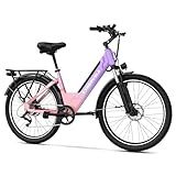 DriftGod 26" Electric Bike for Adults – Powerful 1000W Motor, 48V Removable Battery, 7-Speed, Front Suspension & LCD Display – Commuter and Mountain EBike for Women