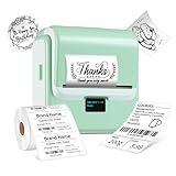 ORGSTA Label Maker Machine with Tape, T003 Thermal Label Maker, 3.15 Inch Bluetooth Label Printer Compatible with Phone & PC, Sticker Printer Barcode Thermal Maker for Small Business, Home, School