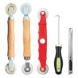 Tworider Screen Repair Kit & Window Screen Replacement Kit with Spline Roller Tool, Spline Removal Hook, Screen Cutter - Easy to Use 5-in-1 Tool for Screen Door Repair, Windows, Patio & Sliding Doors