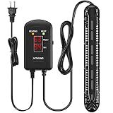 HiTauing Aquarium Heater, 300W Fish Tank Heater with LED Digital Display & 5 Safety Protection, Submersible Aquarium Heater with 2 Suction Cup and 8.2Ft Cord for 40-75 Gallon Fish Tank.