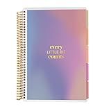 Erin Condren Coiled Budget Planner, A5 Finance Organizer with Monthly Layouts, Tabbed Sections, Savings and Expense Trackers, Debt Management Budget Book, Stickers, and Goal Planning Pages