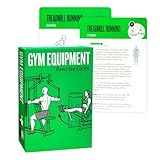 ELAORY Gym Equipment Workout Cards, 62 Exercises Cards Deck Large Size 5" x 3.5" Fitness Cards for Women & Men, Beginner Fitness Guide to Training Exercises at Home or Gym
