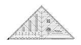 Creative Grids Half Square 4-in-1 Triangle Quilt Ruler – CGRBH1 – Made in USA, 5-1/2in x 10-1/2in, Non-Slip Grip Acrylic Quilting, Sewing, Crafting, Patchwork Ruler & Template