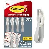 Command Cord Bundlers, Plastic, Damage-Free Cord Organizer, No Tools for Hanging Electrical Cables, 6 Gray Bundlers and 12 Strips