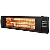 DR. INFRARED HEATER Portable Infrared Indoor and Outdoor Space Heater for Patio, Garage, Commercial & Residential With Remote Control, Without Thermostat, Black