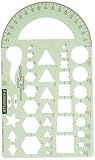 Staedtler Template, Geometric Shapes/Symbols, Protractor, Inch Scale, 9.5 x 5.5 Inches (977102)