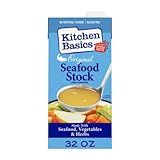 Kitchen Basics Seafood Stock - 32 oz Carton for Enhanced Flavor Recipes, Gumbo, Soup or Seafood Pasta
