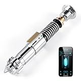 CUSTOM SABER Sensitive Smooth Swing Xenopixel 3.0 Light Saber with 34 Set Sound Fonts, Motion Control Light Saber, Rechargeable, Infinite Color Changing Luke V2 Toy Tool
