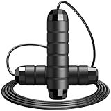 Jump Rope – Tangle-Free High-Speed Skipping Rope with Ball Bearings for Men and Women, Adjustable Steel Wire Rope with Ergonomic Foam Handles, Exercise Equipment for Home Gym, Fitness & Slim Body