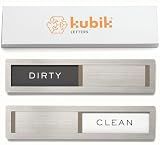 Kubik Letters Clean Dirty Magnet for Dishwasher Sign, Kitchen Decor Organization Accessories Organizers and Storage