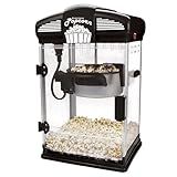West Bend Stir Crazy Movie Theater Popcorn Popper, Gourmet Popcorn Maker Machine with Nonstick Popcorn Kettle, Measuring Tool and Popcorn Scoop for Popcorn Machine, 4 Qt., Black
